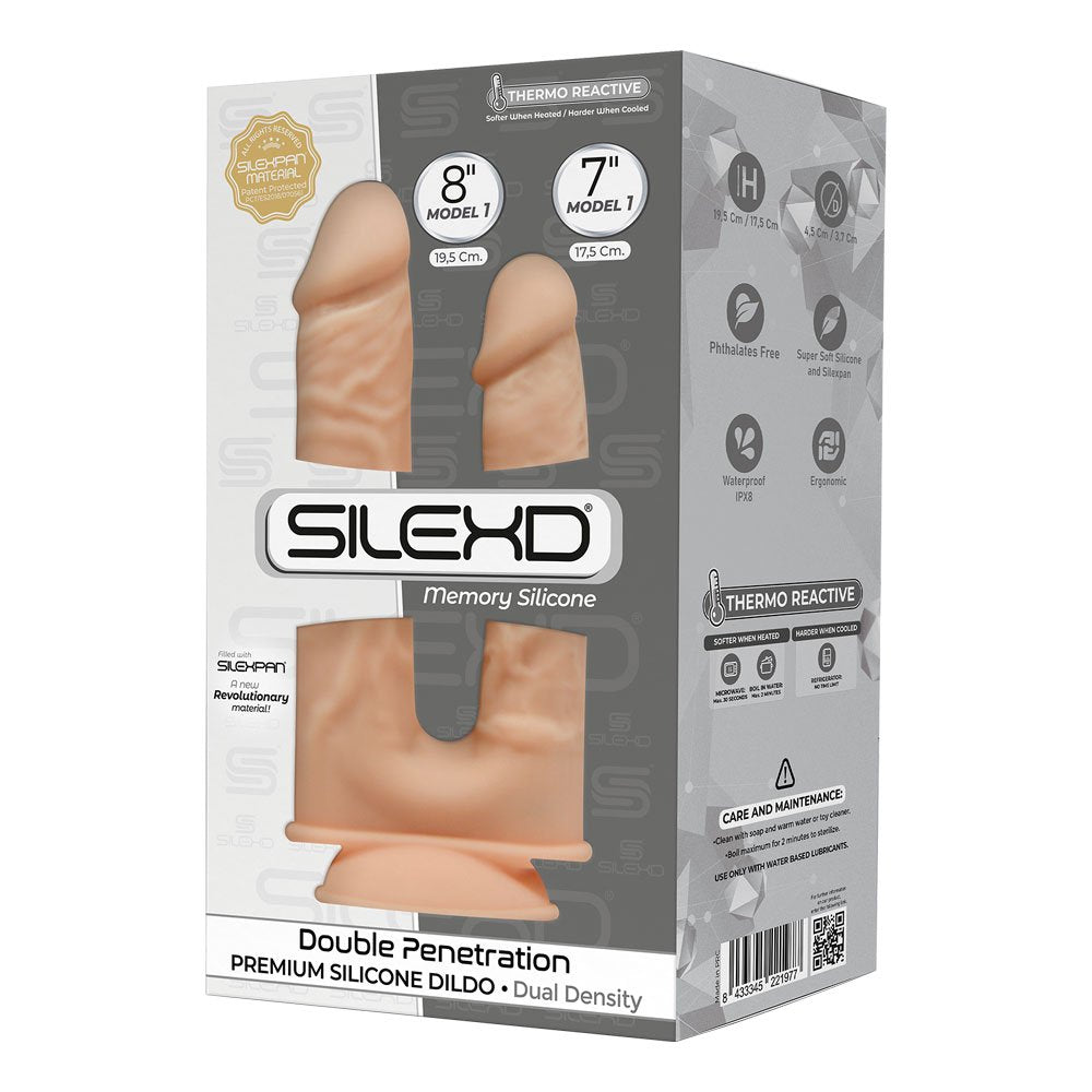 Premium Double Silicone Dildo Model 1 8" + 7"