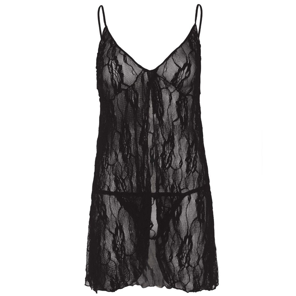 Babydoll romantico in pizzo con perizoma