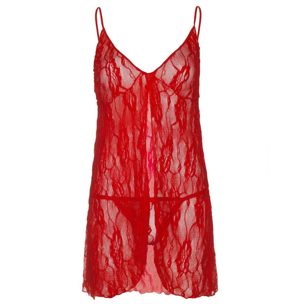 Babydoll romantico in pizzo con perizoma