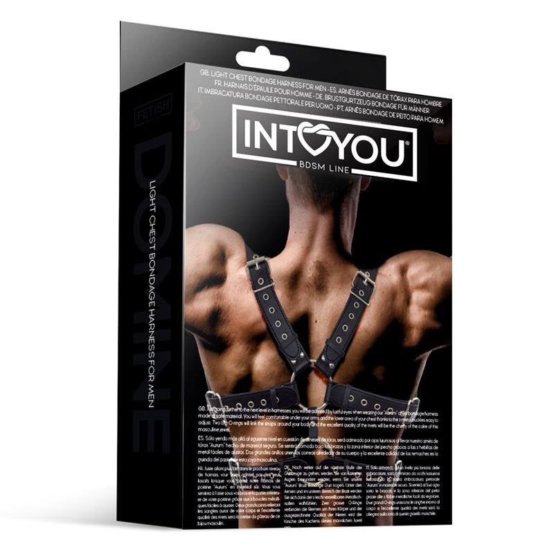 INTOYOU BDSM LINE Aurum Imbracatura per il torace maschile in pelle vegana