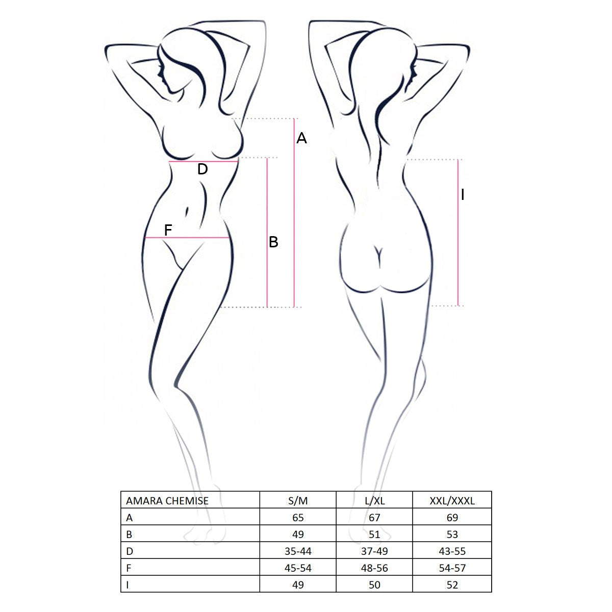 Babydoll AMARA Bianco - Taglia XXL/3XL