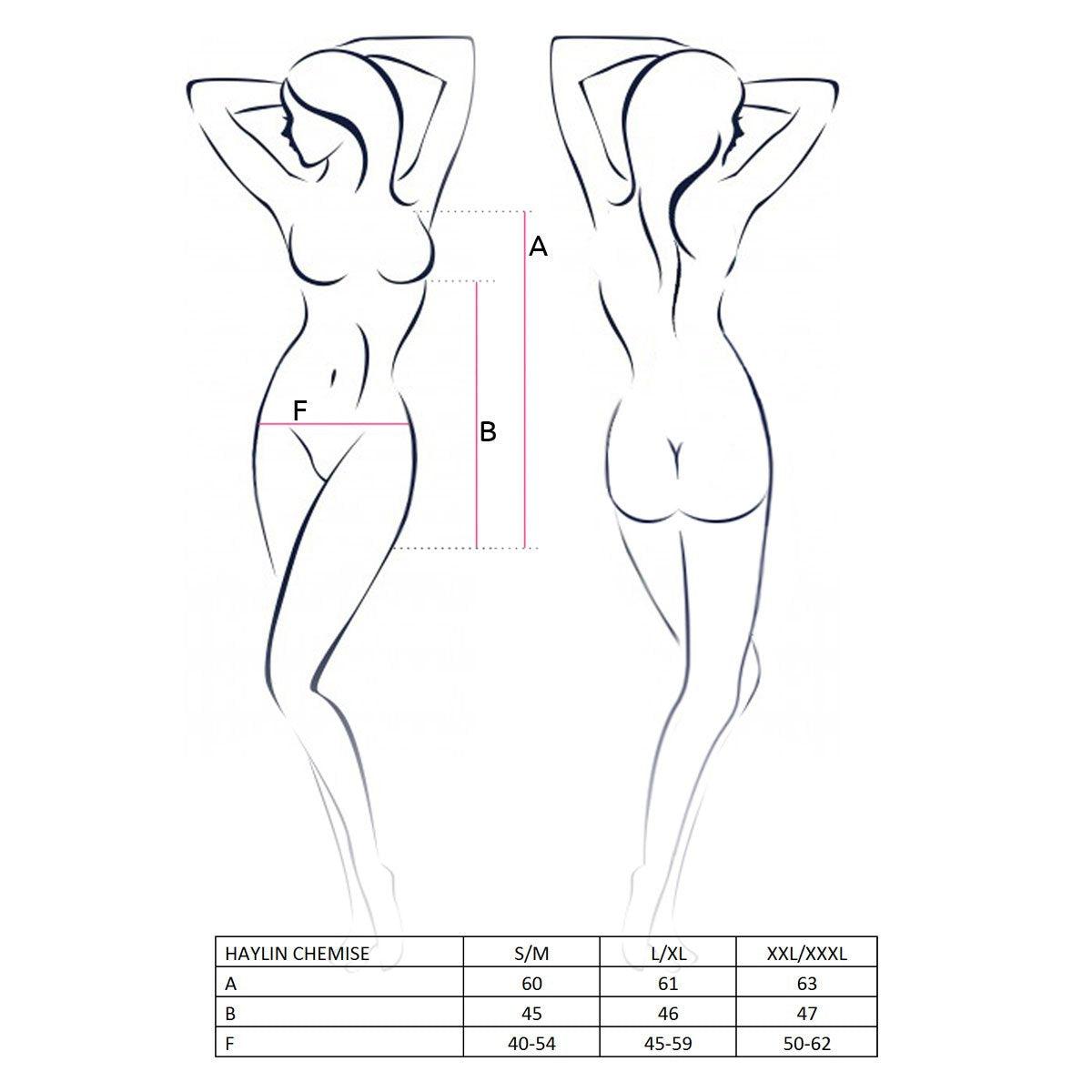Babydoll HAYLIN Rosa - Taglia L/XL