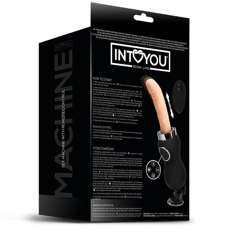 Macchina del sesso INTOYOU BDSM LINE con vibrazione, spinta e calore, telecomando USB