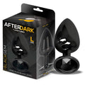AFTERDARK Blackgem Plug anale metallico con gioiello nero taglia L