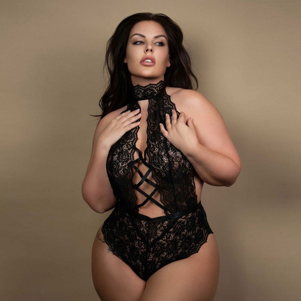 Body Leg Avenue Nero Taglie Forti - XL/XXL