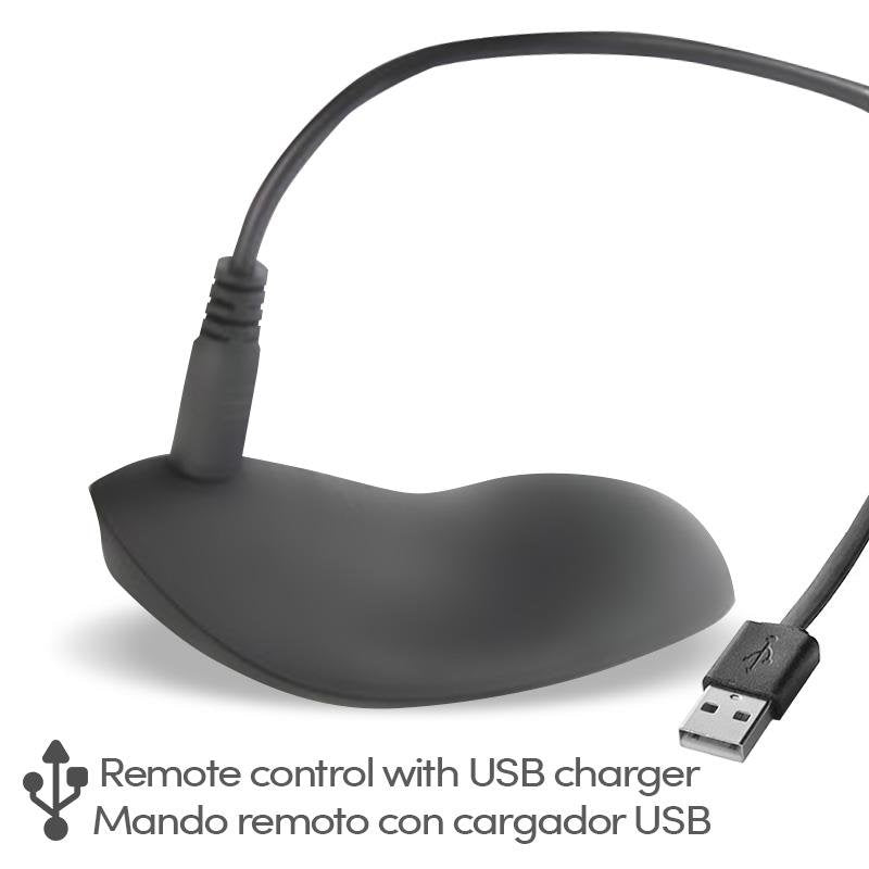 TARDENOCHE Reerin Doppio Anello Vibrante USB Telecomando USB Silicone