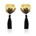 Copricapezzolo a forma di cuore con paillettes dorate LATETOBED BDSM LINE