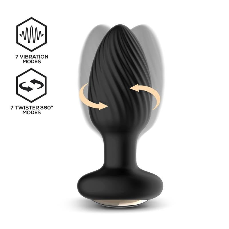 INTOYOU Drago Butt Plug Vibrazione, Movimento Twister a 360° e Telecomando