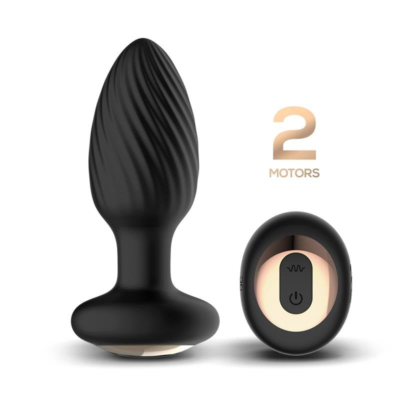 INTOYOU Drago Butt Plug Vibrazione, Movimento Twister a 360° e Telecomando