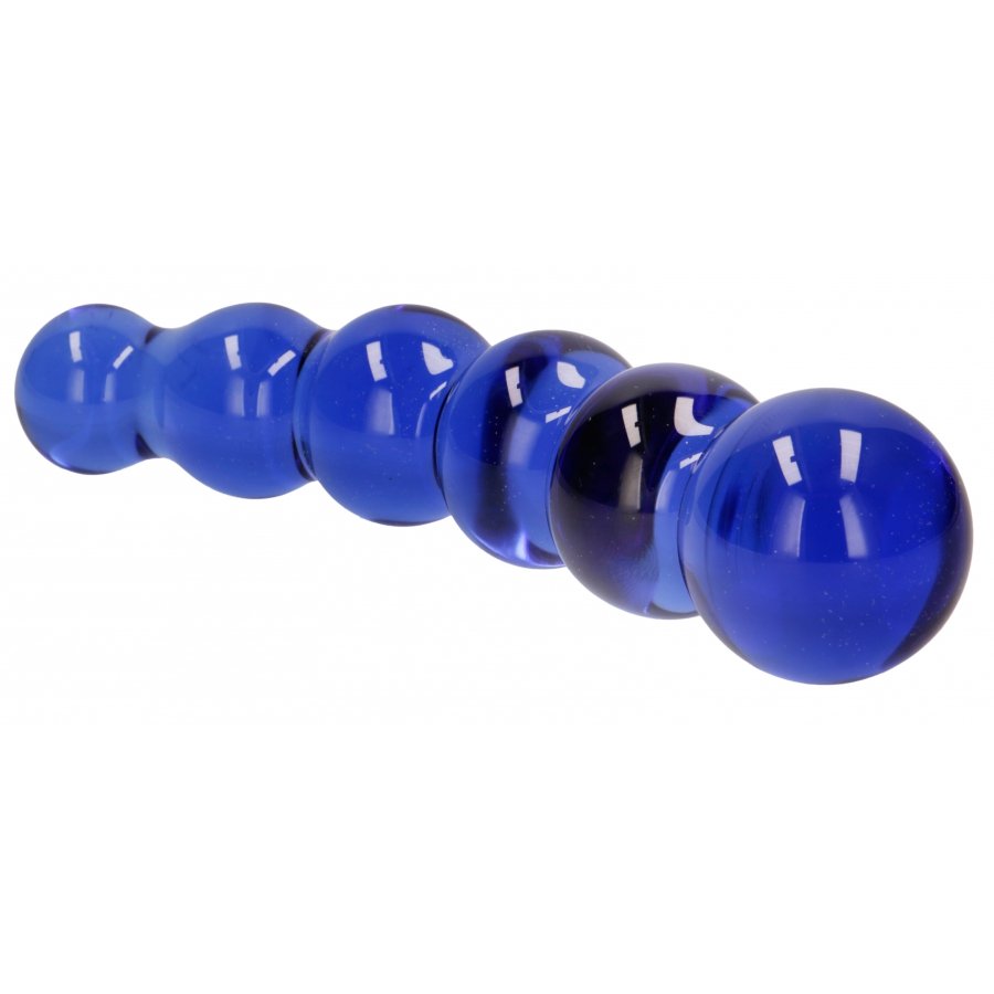 Dildo di vetro blu Planets 18 x 4,3 cm
