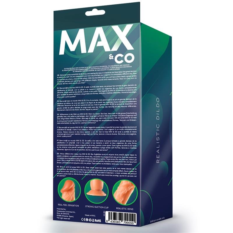 MAX & CO Chet Dildo Realistico Carne 9" - 23 cm