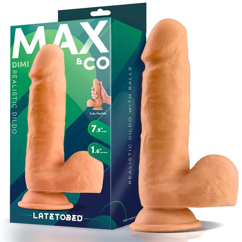 MAX & CO Dimi Dildo realistico con testicoli 7,9" color carne