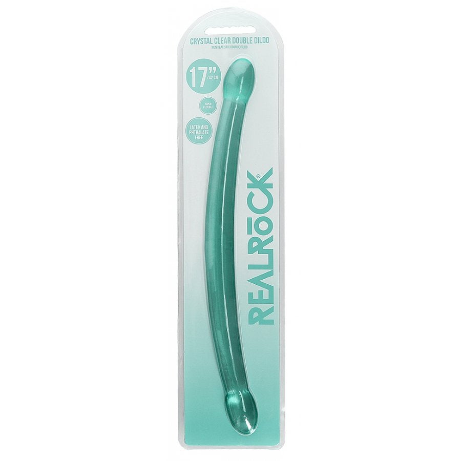 Dildo RealRock doppio cristallo 42 x 3,5 cm Verde