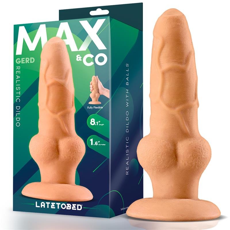 MAX & CO Gerd Dildo realistico con testicoli 8,1" color carne