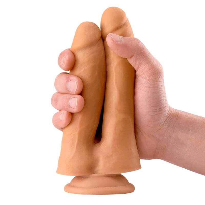 MAX & CO Twin Double Dildo Realistico 7.1" Carne
