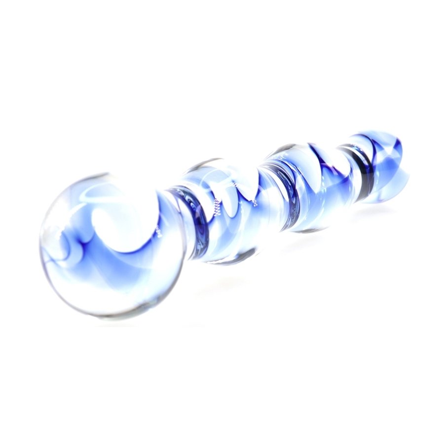 Perle di vetro a vite per dildo 17 x 3,5 cm