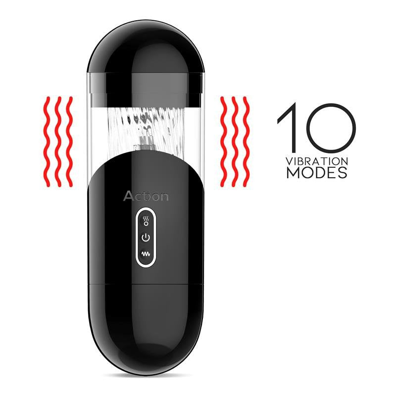 ACTION Einar Masturbatore maschile automatico avanzato con effetto di aspirazione e vibrazione magnetico USB