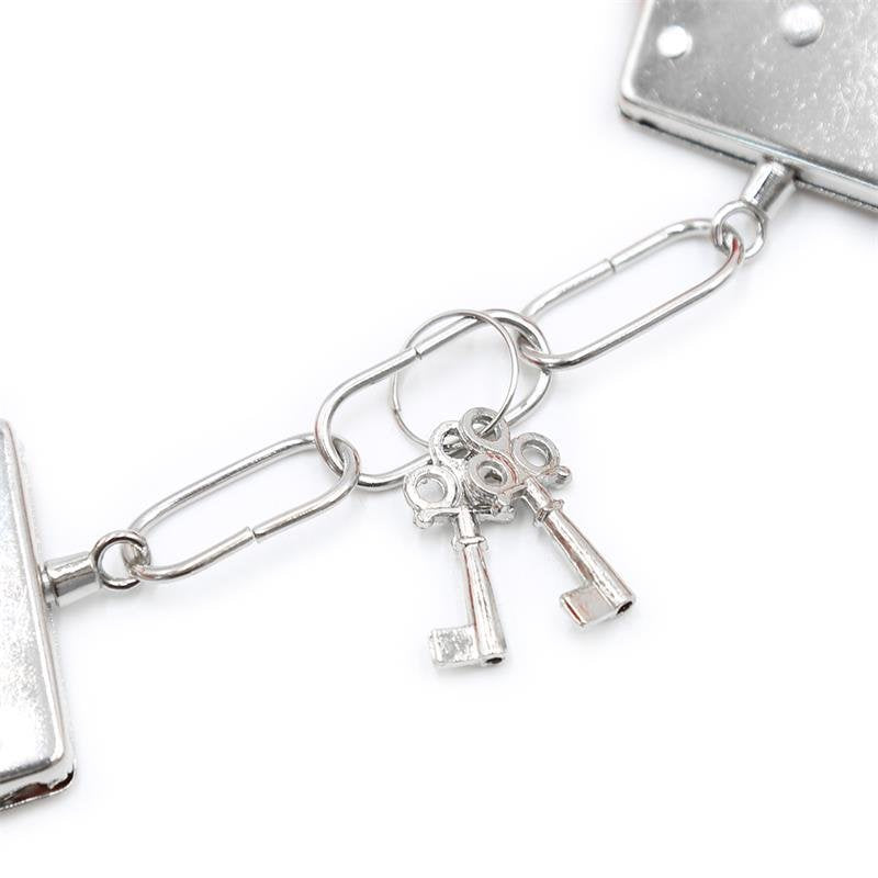 Manette in metallo pelose rosse INTOYOU BDSM LINE