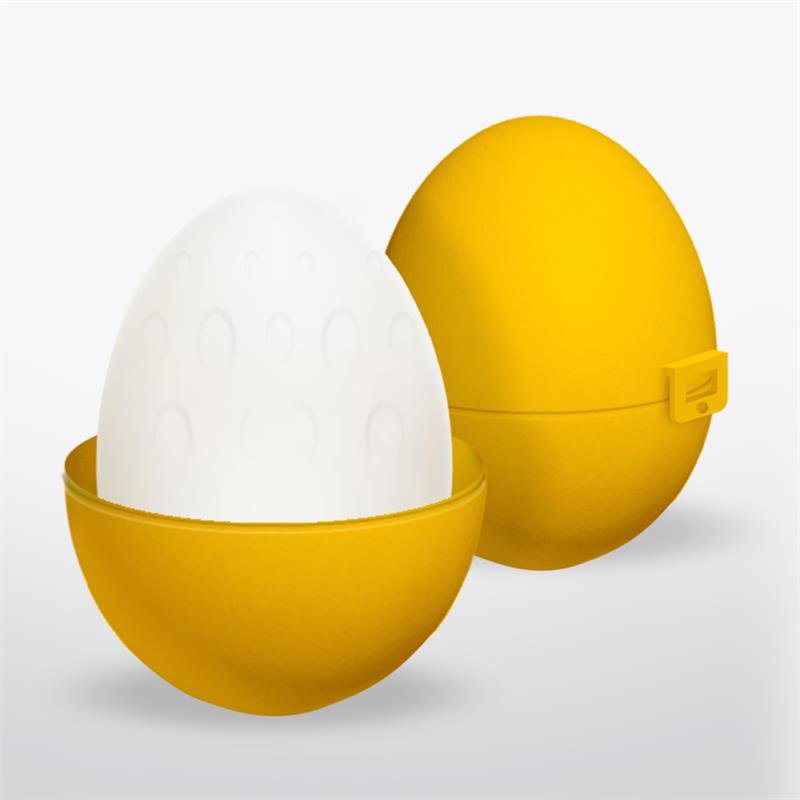 Masturbatore UP&GO Grovy Uovo Elastico Giallo