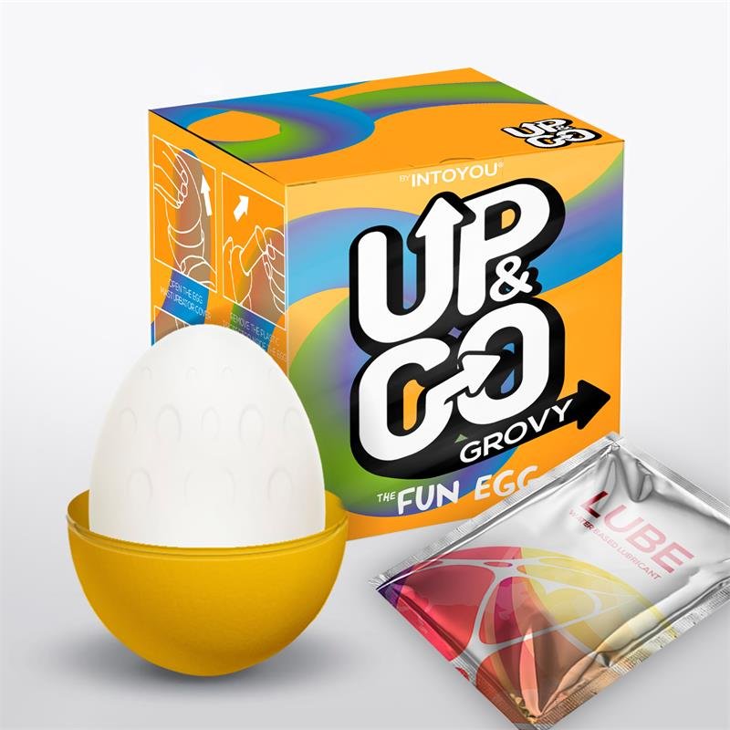 Masturbatore UP&GO Grovy Uovo Elastico Giallo