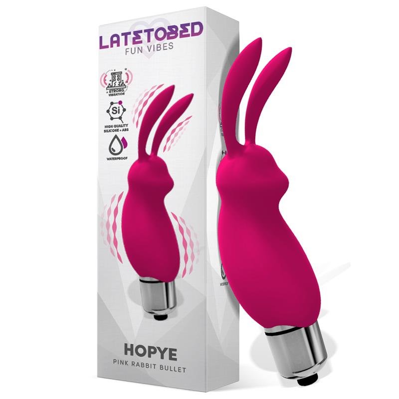 LATETOBED Hopye Rabbit Proiettile Vibrante in Silicone Rosa