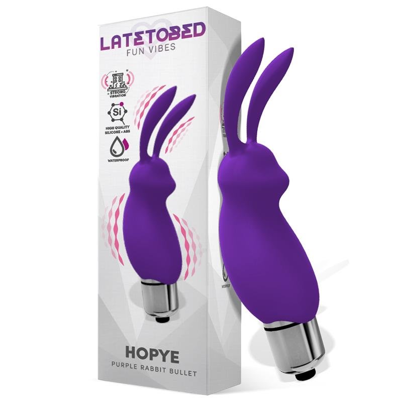 LATETOBED Hopye Rabbit Proiettile Vibrante in Silicone Viola