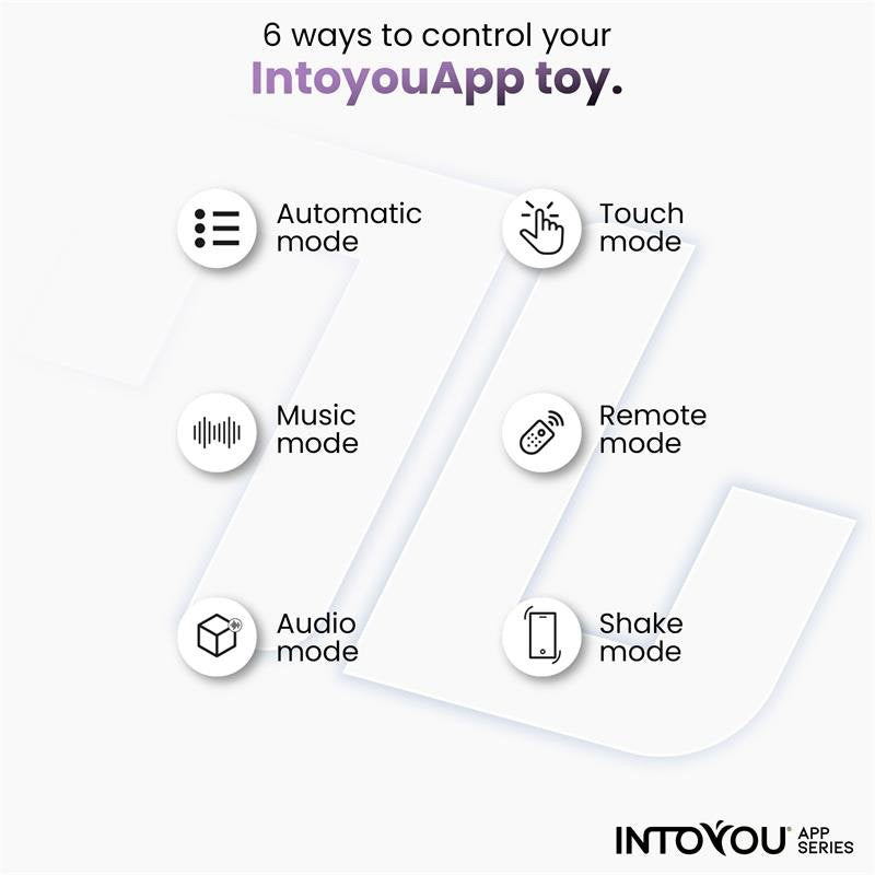 INTOYOU APP SERIES Uovo Vibrante con APP in Silicone a Doppio Strato Blu/Rosa