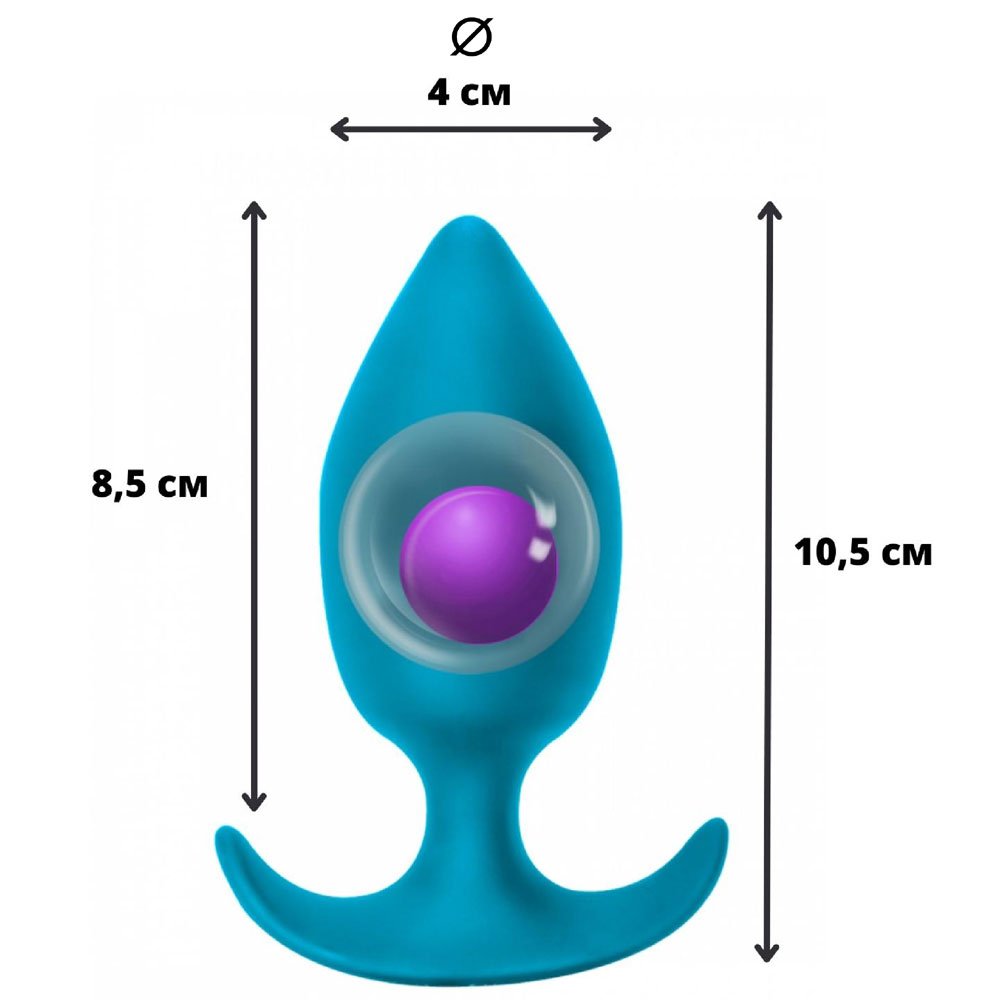 Plug anale con baricentro fuori posto Insatiable Aquamarine