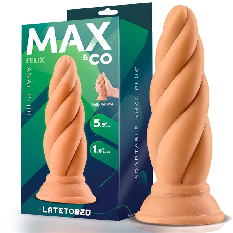Plug anale adattabile MAX & CO Felix 5,9" color carne