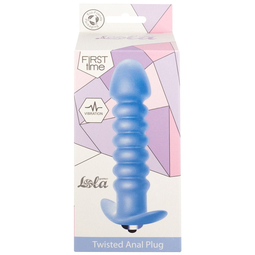 Plug anale con vibrazione Twisted Blue