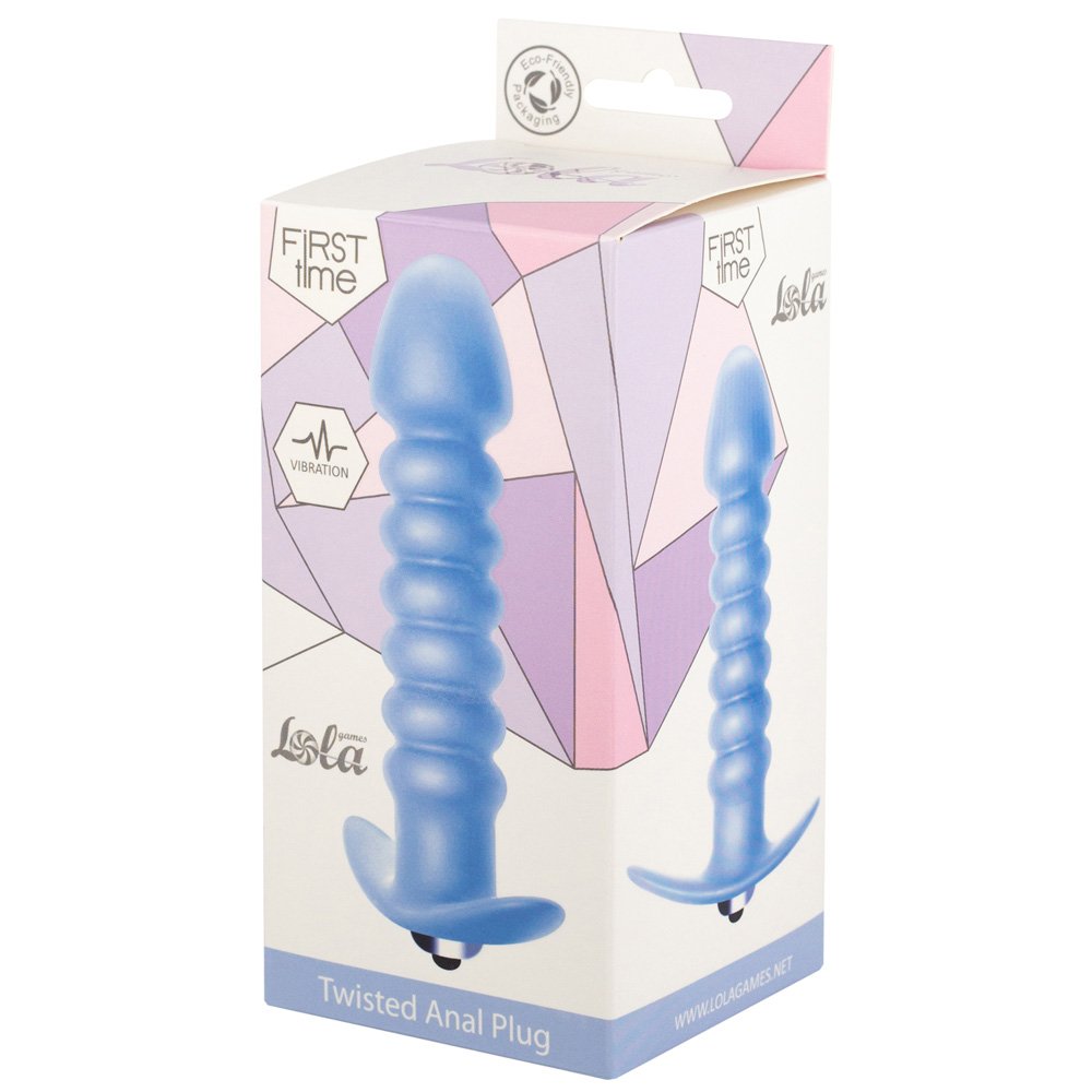 Plug anale con vibrazione Twisted Blue