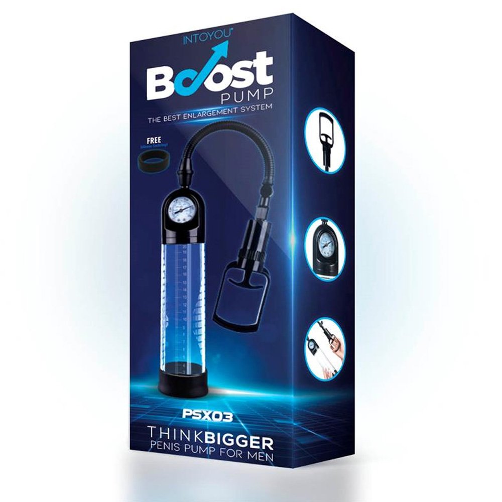 BOOST PUMPS Pompa per pene manuale con valvola PSX03 Crystal