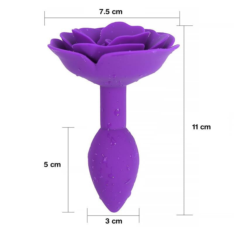 A-GUSTO Rose Plug Anale in Silicone Viola