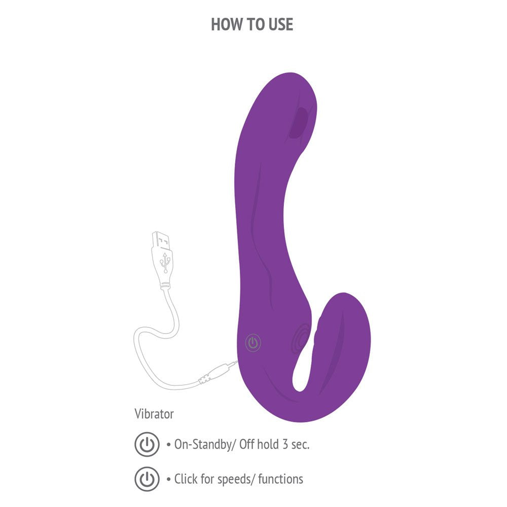 Strapless Strap-On Pulse Vibrator
