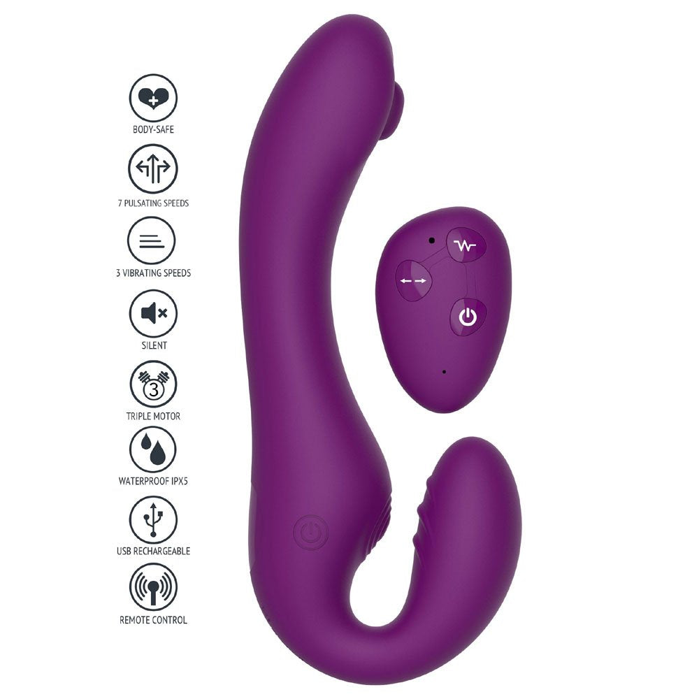 Strapless Strap-On Pulse Vibrator