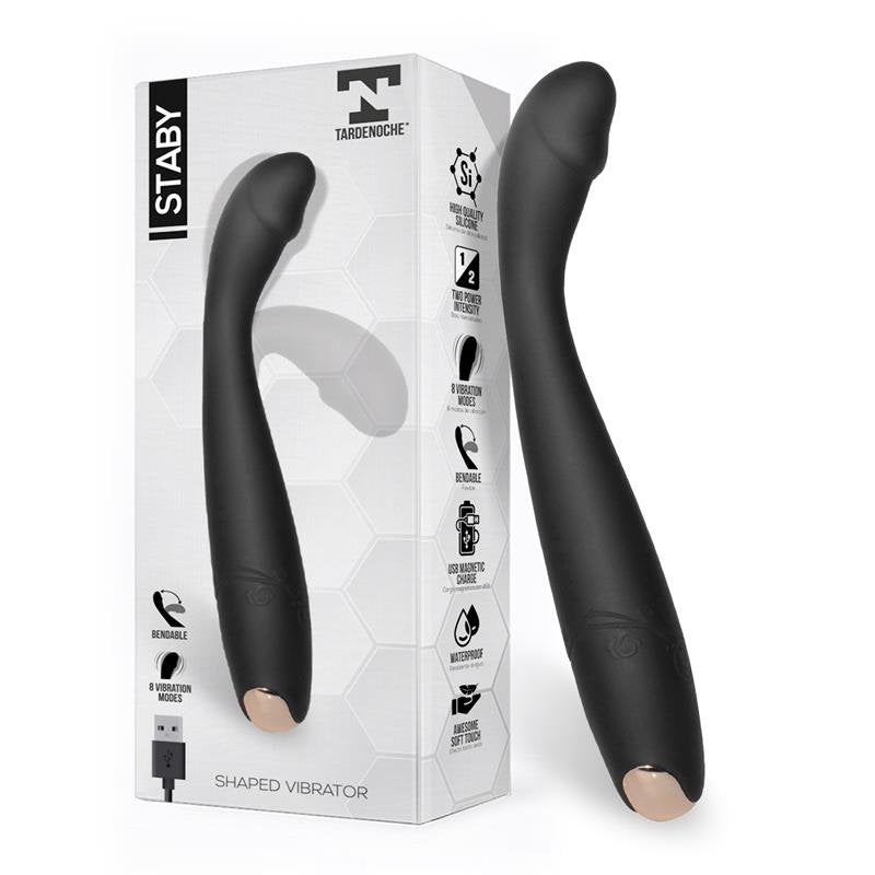 TARDENOCHE Staby Vibratore in silicone flessibile e pieghevole